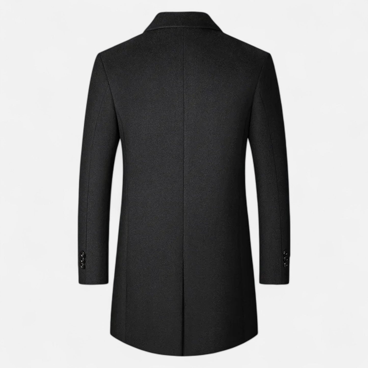 Maison Aurelle Men's Classic Long Coat | Premium Wool Blend, Tailored Fit