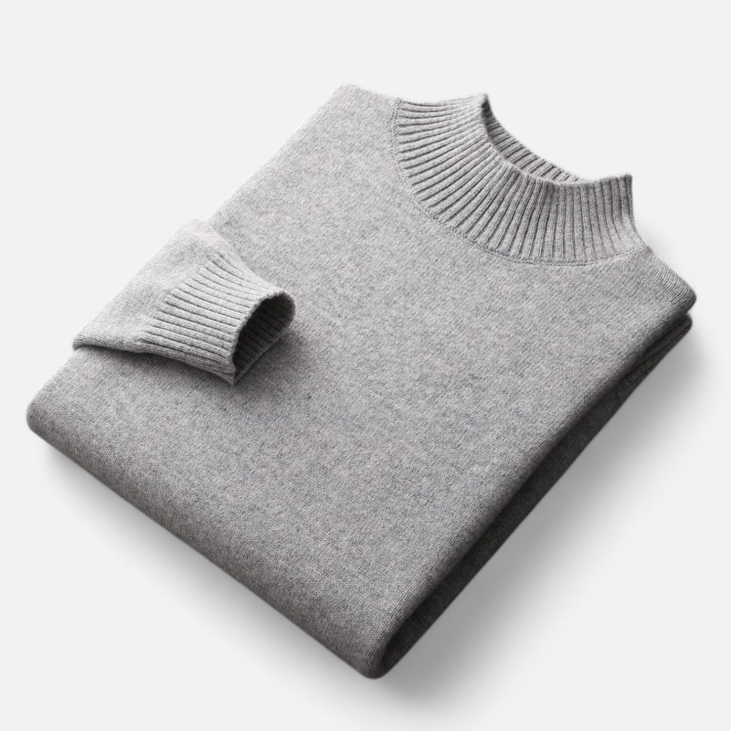 Maison Aurelle Men's Turtleneck Sweater | 100% Pure Wool, Loose Fit