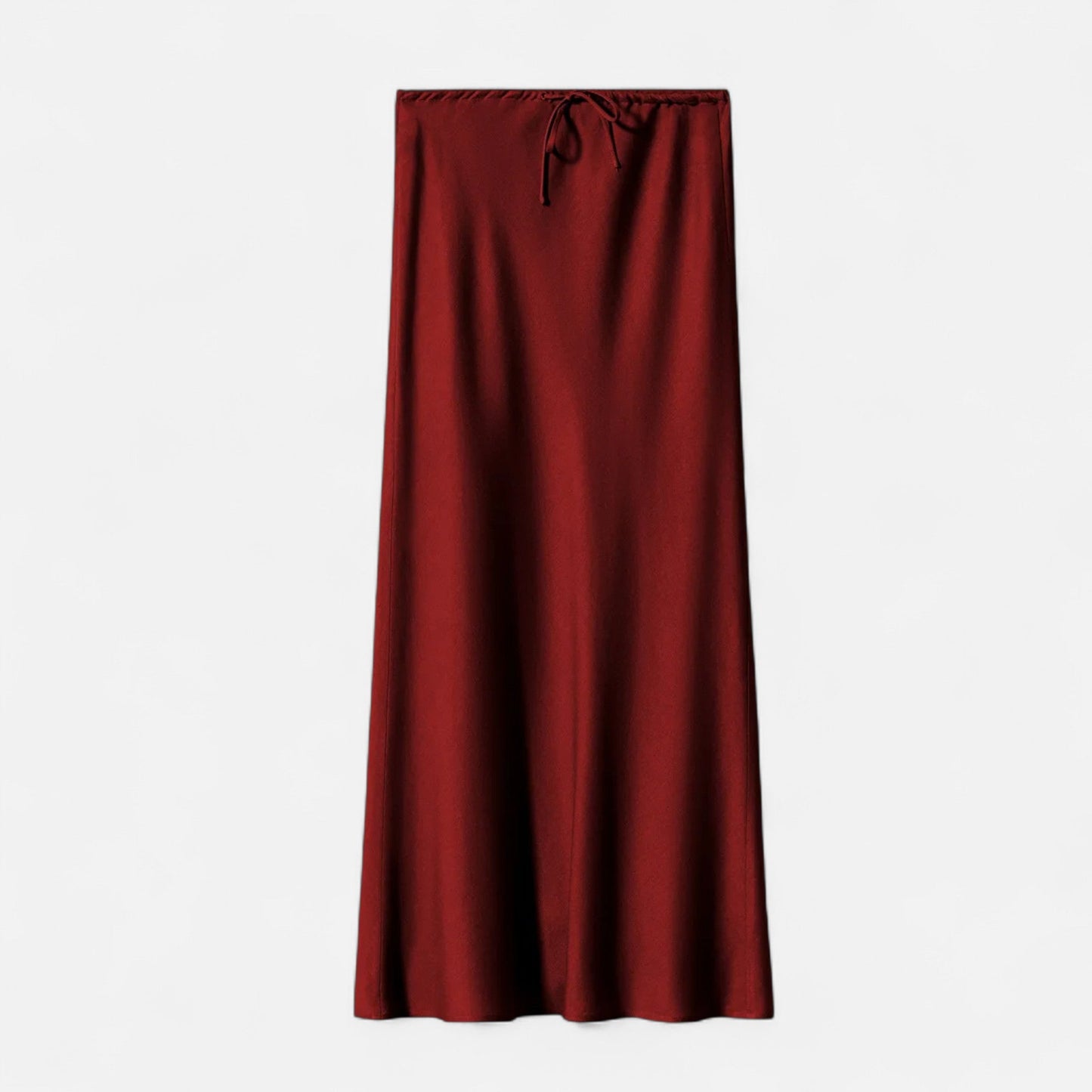Maison Aurelle Women's Midi Skirt | High-Waist Satin Elegance