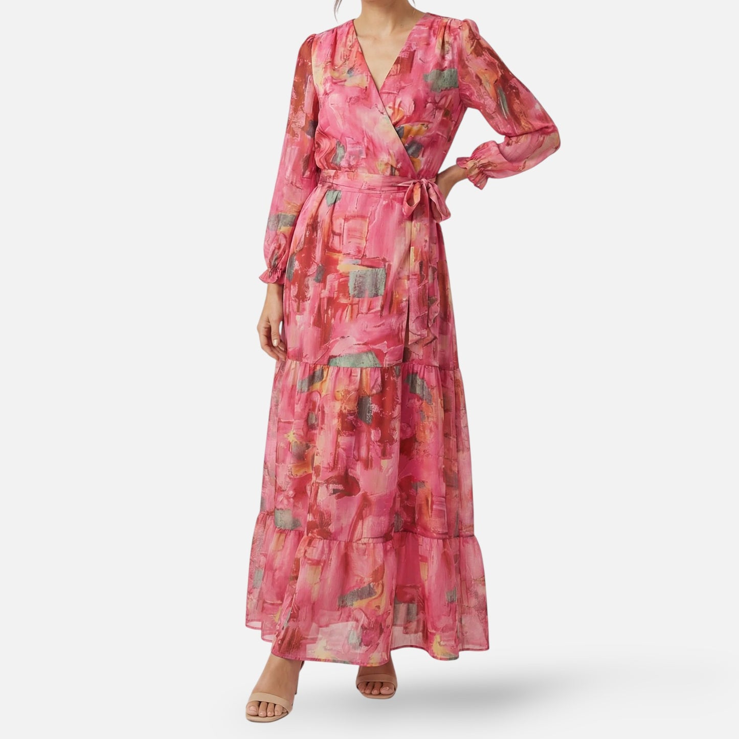 Maison Aurelle | Women’s Elegant Maxi Dress Flowing Tiered Fit