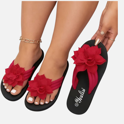 Women’s Floral Flip Flops – All-Season Elegance