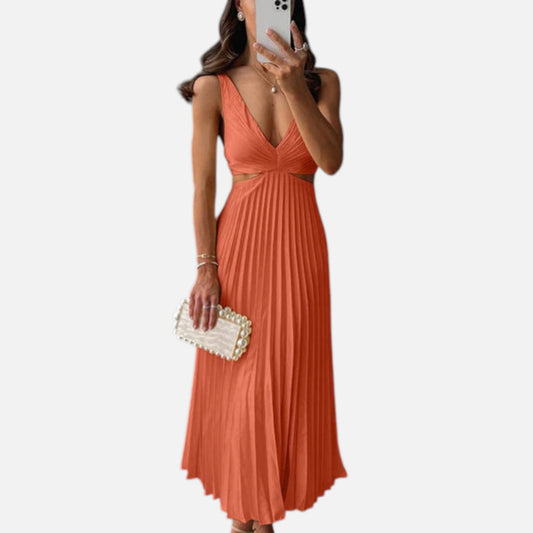 Maison Aurelle | Women’s Flowing Midi Dress Comfortable Elegant Day Dress