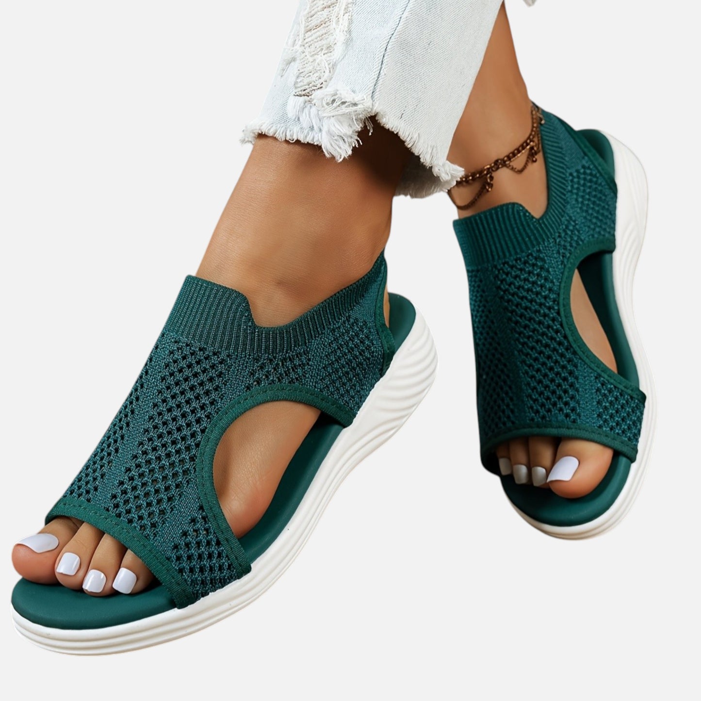 Maison Aurelle | Women’s Slip-On Mesh Sandals – Everyday Versatile Style