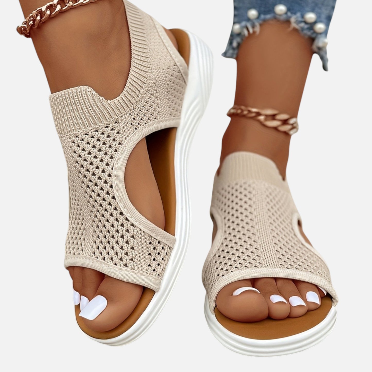 Maison Aurelle | Women’s Slip-On Mesh Sandals – Everyday Versatile Style
