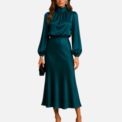Maison Aurelle | High-Waist Midi Dress – Elegant Fit