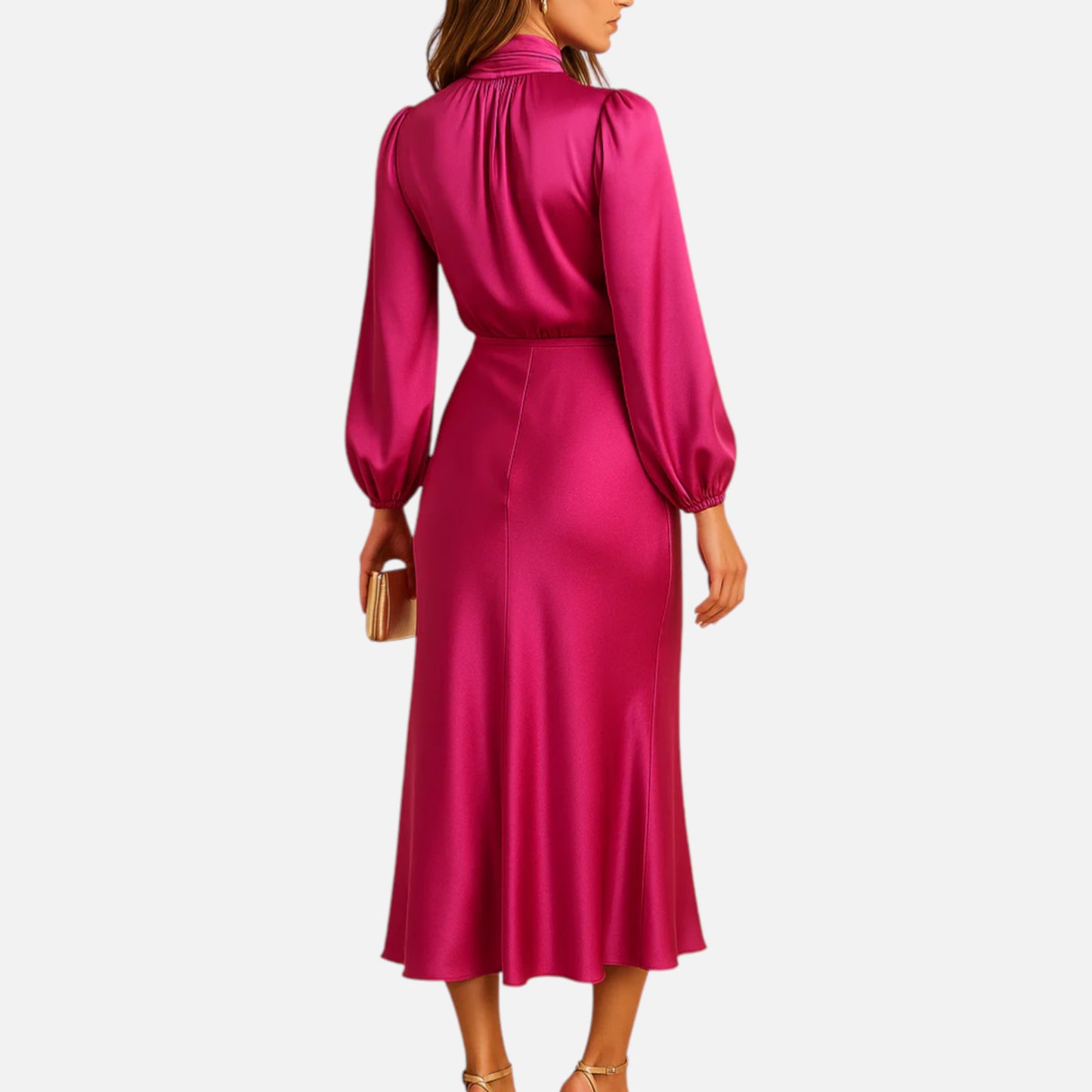 Maison Aurelle | High-Waist Midi Dress – Elegant Fit