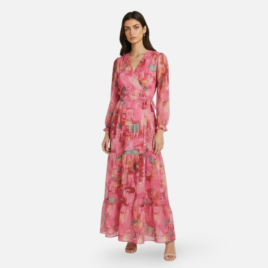 Maison Aurelle | Women’s Elegant Maxi Dress Flowing Tiered Fit