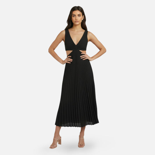 Maison Aurelle | Women’s Pleated Maxi Dress Lightweight Elegant Wear