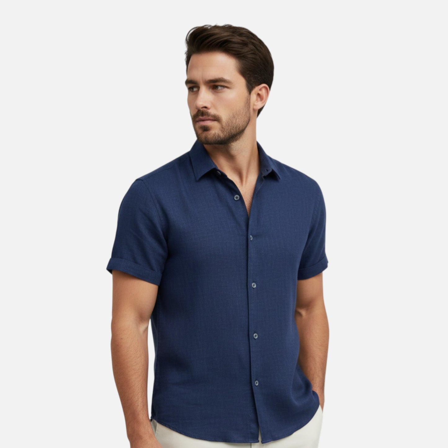 Men’s Linen Shirt for Summer Lightweight Breathable