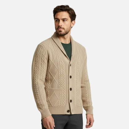 Maison Aurelle | Men’s Wool Cardigan for Spring Layering