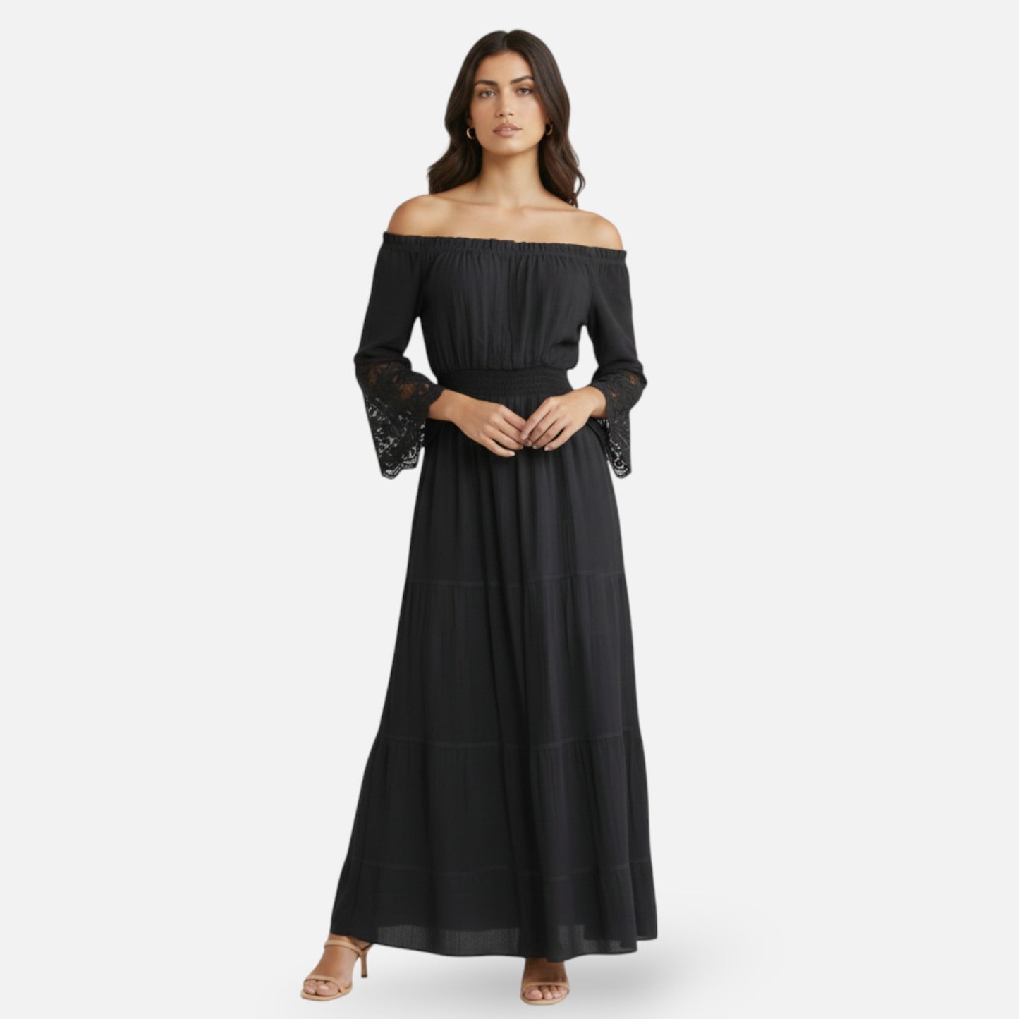 Maison Aurelle | Women’s Off-Shoulder Maxi Dress Elegant Summer Evening