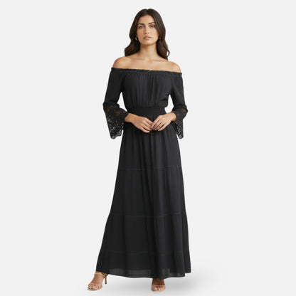 Maison Aurelle | Women’s Off-Shoulder Maxi Dress Elegant Summer Evening