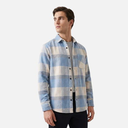 Maison Aurelle | Men’s Casual Flannel Shirt Soft Checked Top