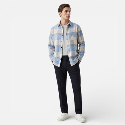 Maison Aurelle | Men’s Casual Flannel Shirt Soft Checked Top