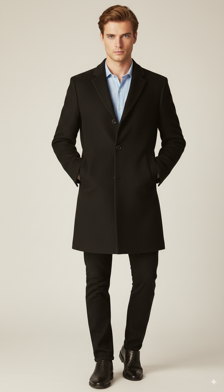 Maison Aurelle  | Men’s Classic Wool Overcoat
