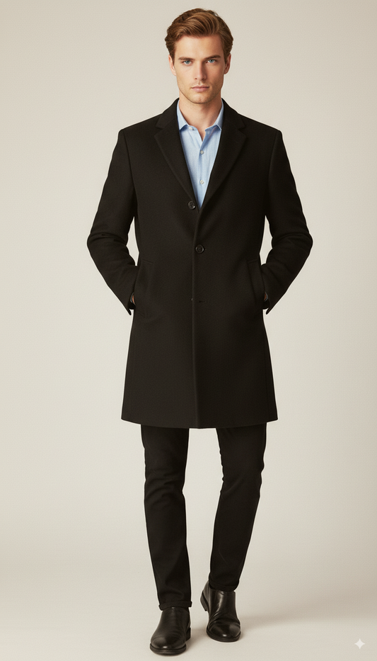 Maison Aurelle  | Men’s Classic Wool Overcoat