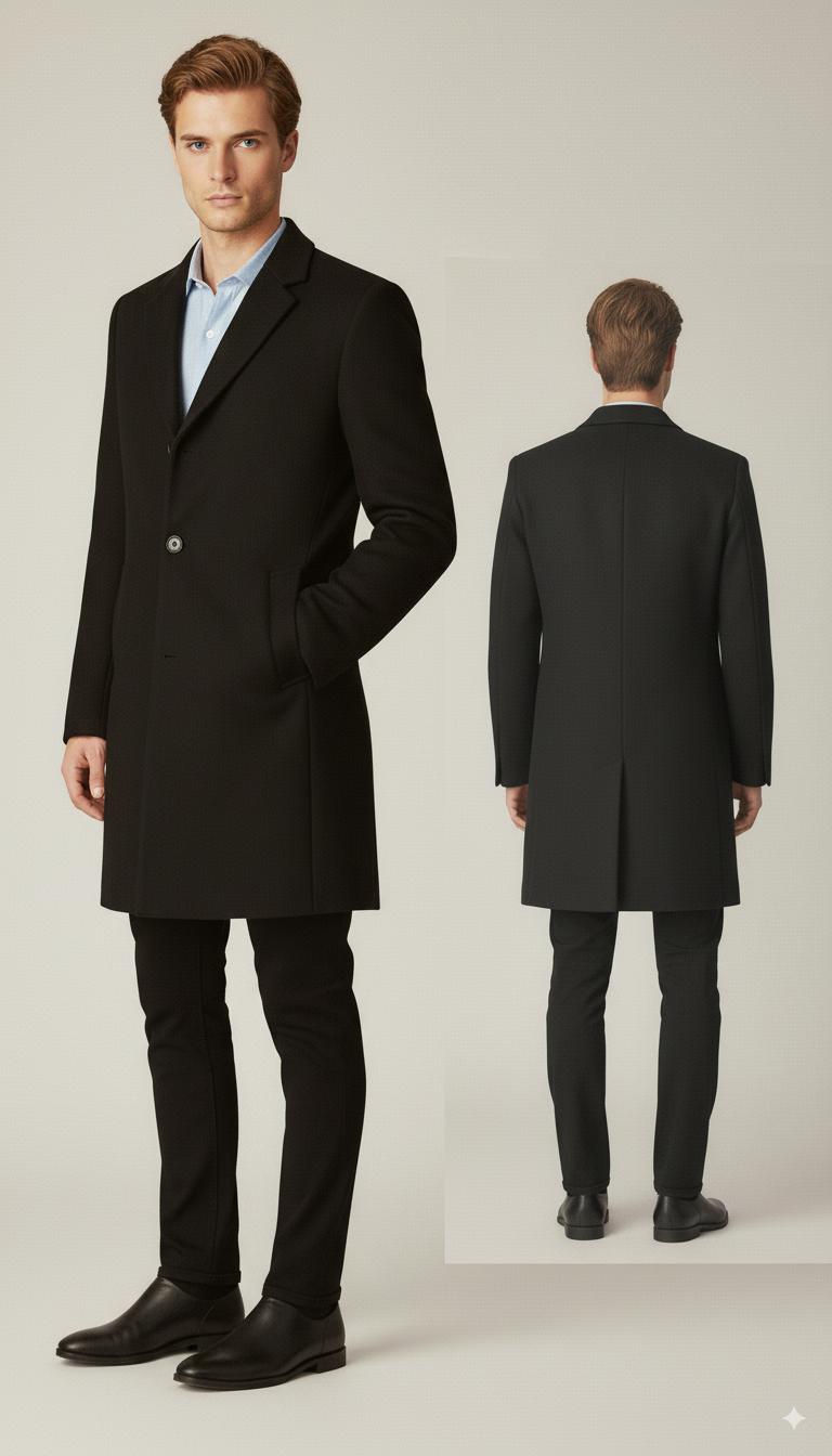 Maison Aurelle  | Men’s Classic Wool Overcoat