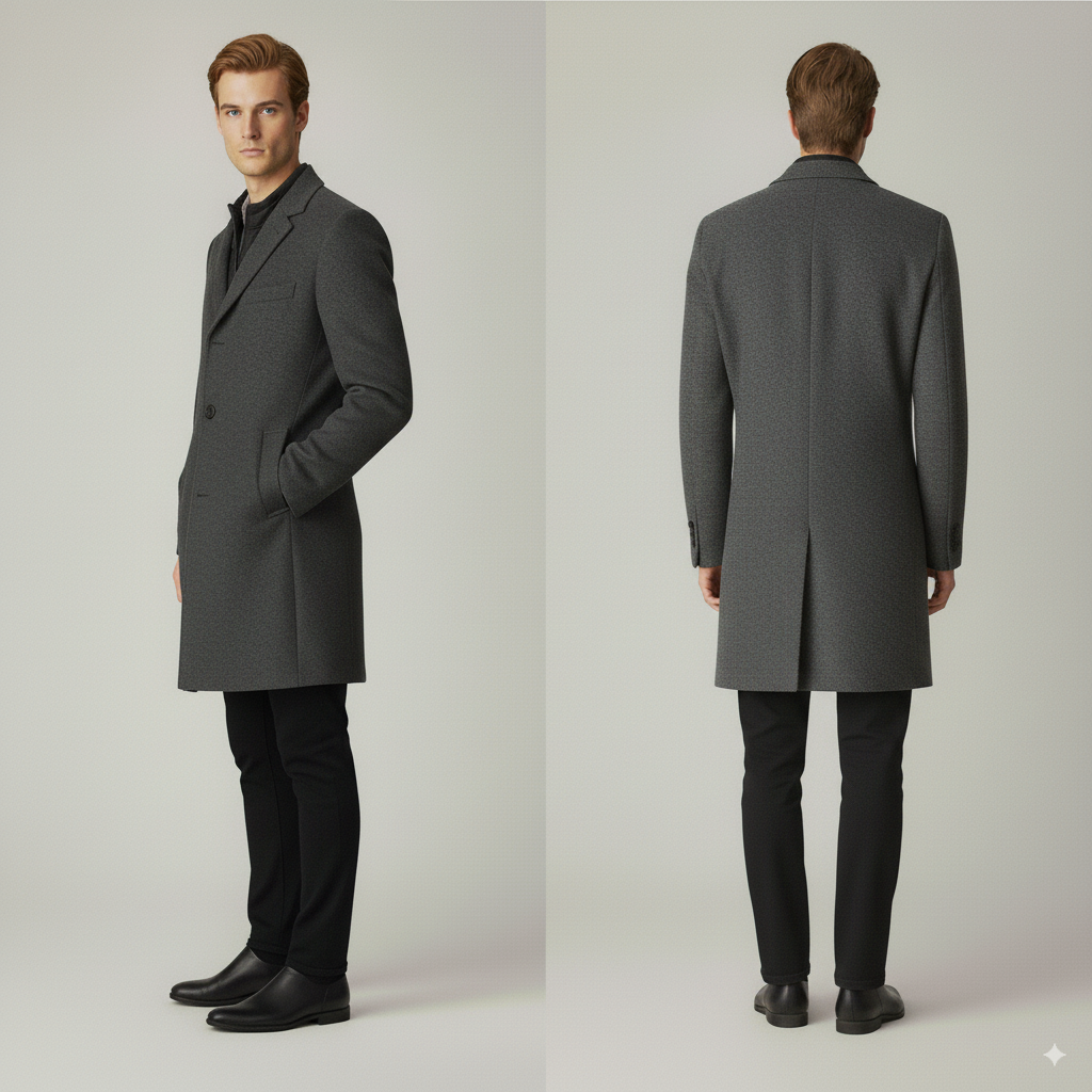 Maison Aurelle  | Men’s Classic Wool Overcoat