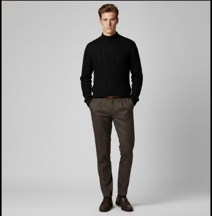 Maison Aurelle Classic Crewneck Sweater for Men | Soft Knit Fabric, Relaxed Fit