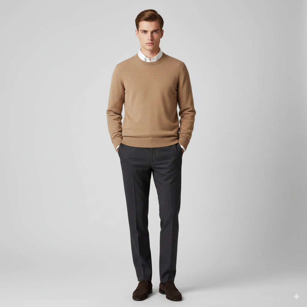 Maison Aurelle Men's Cashmere Sweater | 100% Premium Cashmere, Timeless Elegance