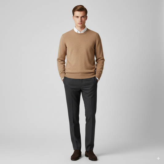 Maison Aurelle Men's Cashmere Sweater | 100% Premium Cashmere, Timeless Elegance