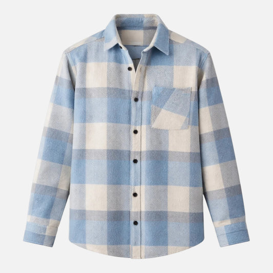Maison Aurelle | Men’s Casual Flannel Shirt Soft Checked Top
