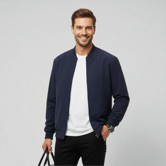 Maison Aurelle - Men’s Bomber Jacket Lightweight Modern Fit Minimalist 0