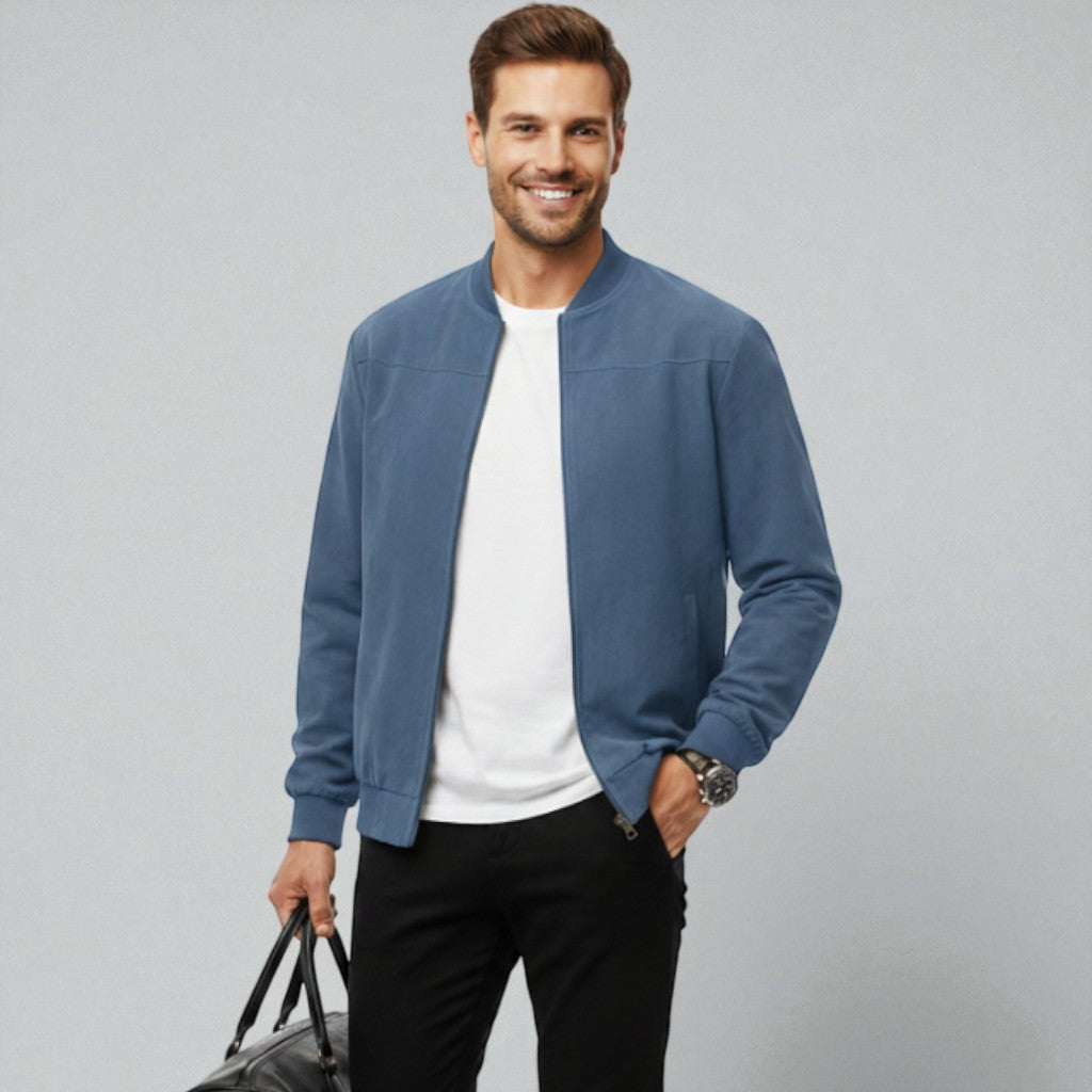 Maison Aurelle - Men’s Bomber Jacket Lightweight Modern Fit Minimalist 2