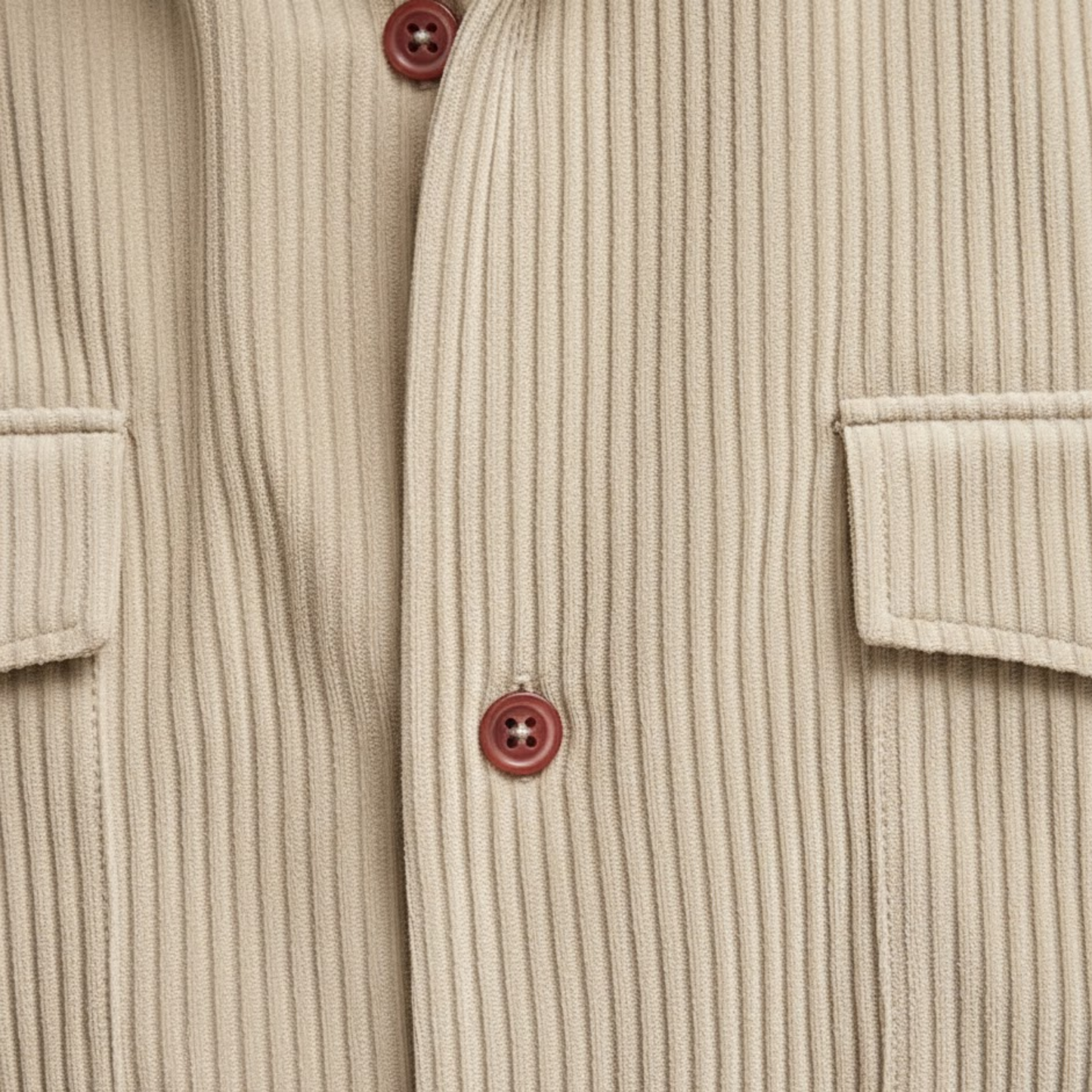 Maison Aurelle - Men’s Cargo Shirt Wide Ribbed Durable Comfort Classic Fit 6