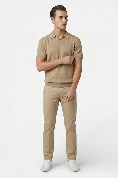 Maison Aurelle - Men’s Chino Pants Stretch Fabric Tailored Comfort Straight Fit 2