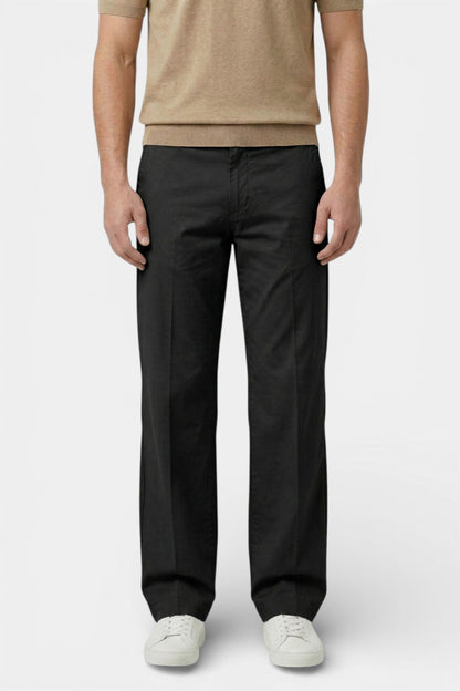 Maison Aurelle - Men’s Chino Pants Stretch Fabric Tailored Comfort Straight Fit 3