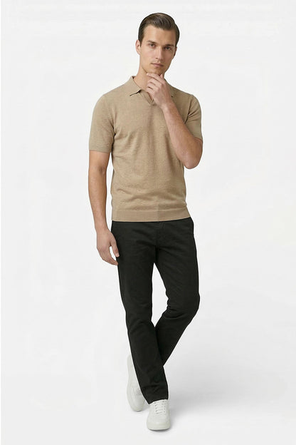 Maison Aurelle - Men’s Chino Pants Stretch Fabric Tailored Comfort Straight Fit 5