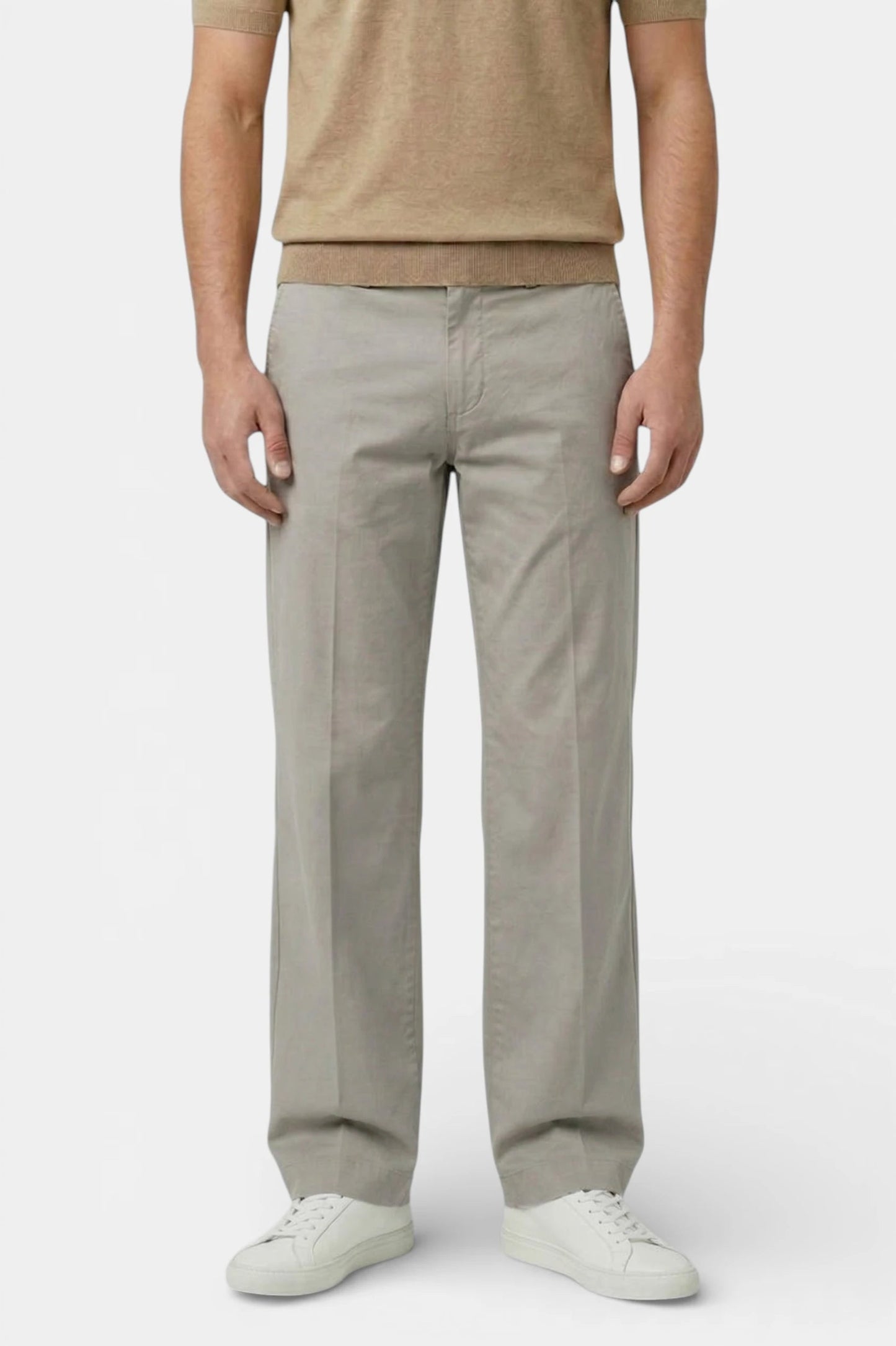 Maison Aurelle - Men’s Chino Pants Stretch Fabric Tailored Comfort Straight Fit 9