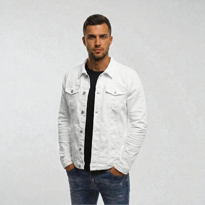 Maison Aurelle - Men’s Denim Jacket Durable Tailored Fit Casual Essential 2