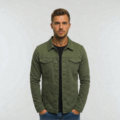 Maison Aurelle - Men’s Denim Jacket Durable Tailored Fit Casual Essential 3
