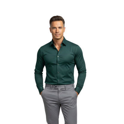 Maison Aurelle - Men’s Dress Shirt High-Stretch Comfortable Slim Fit 1