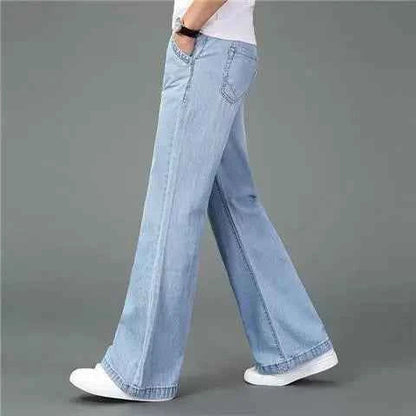 Maison Aurelle - Men's Flare Jeans Soft Denim Comfortable High-Waisted 4