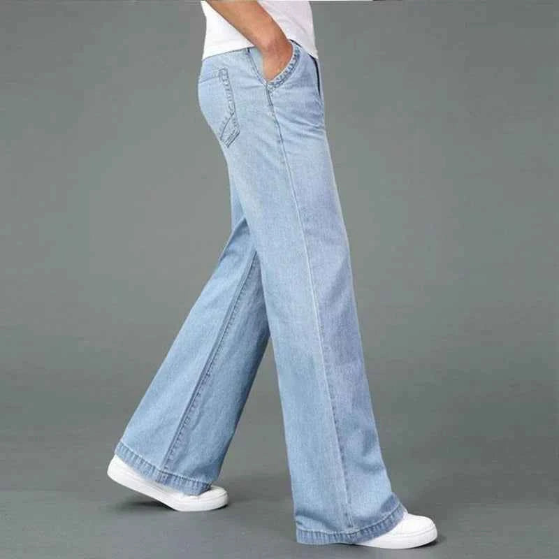 Maison Aurelle - Men's Flare Jeans Soft Denim Comfortable High-Waisted 5