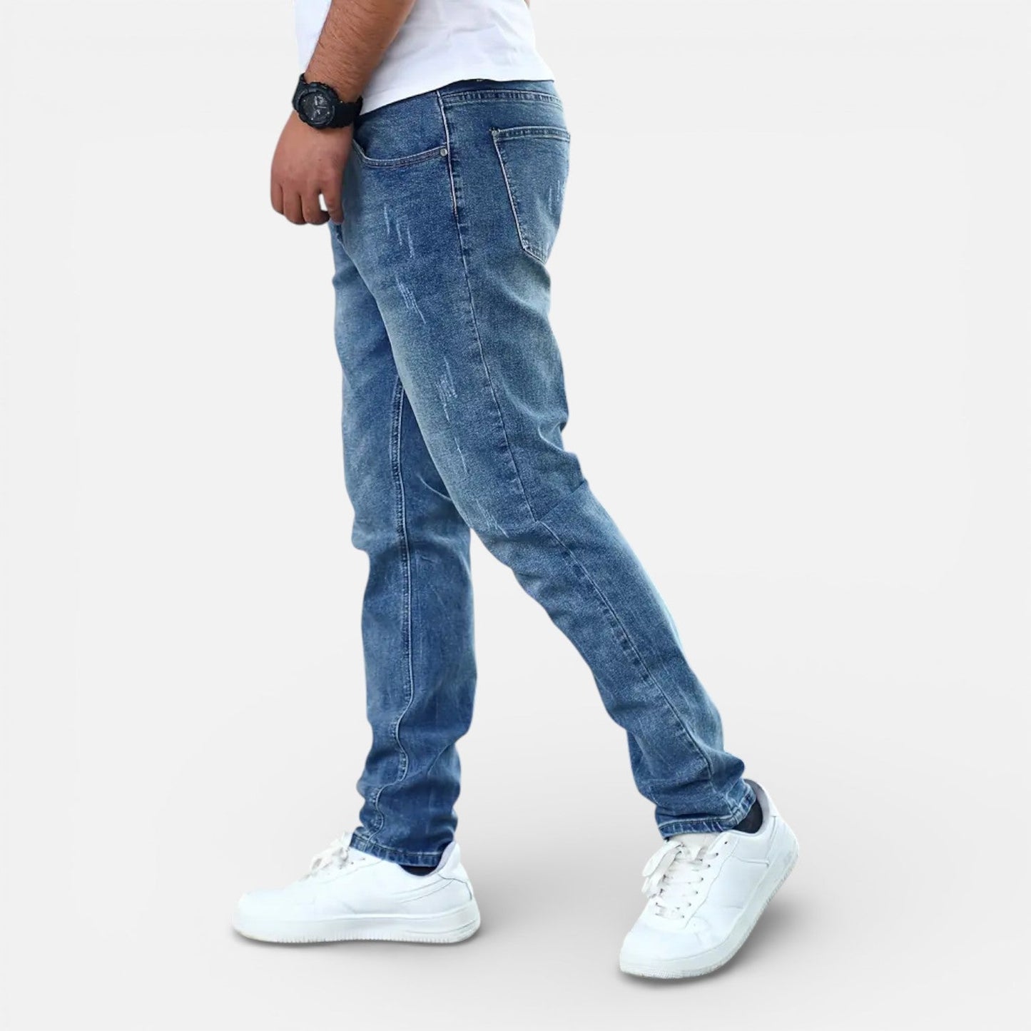 Maison Aurelle - Men’s Jeans Stretch Cotton Comfortable Slim Fit 1