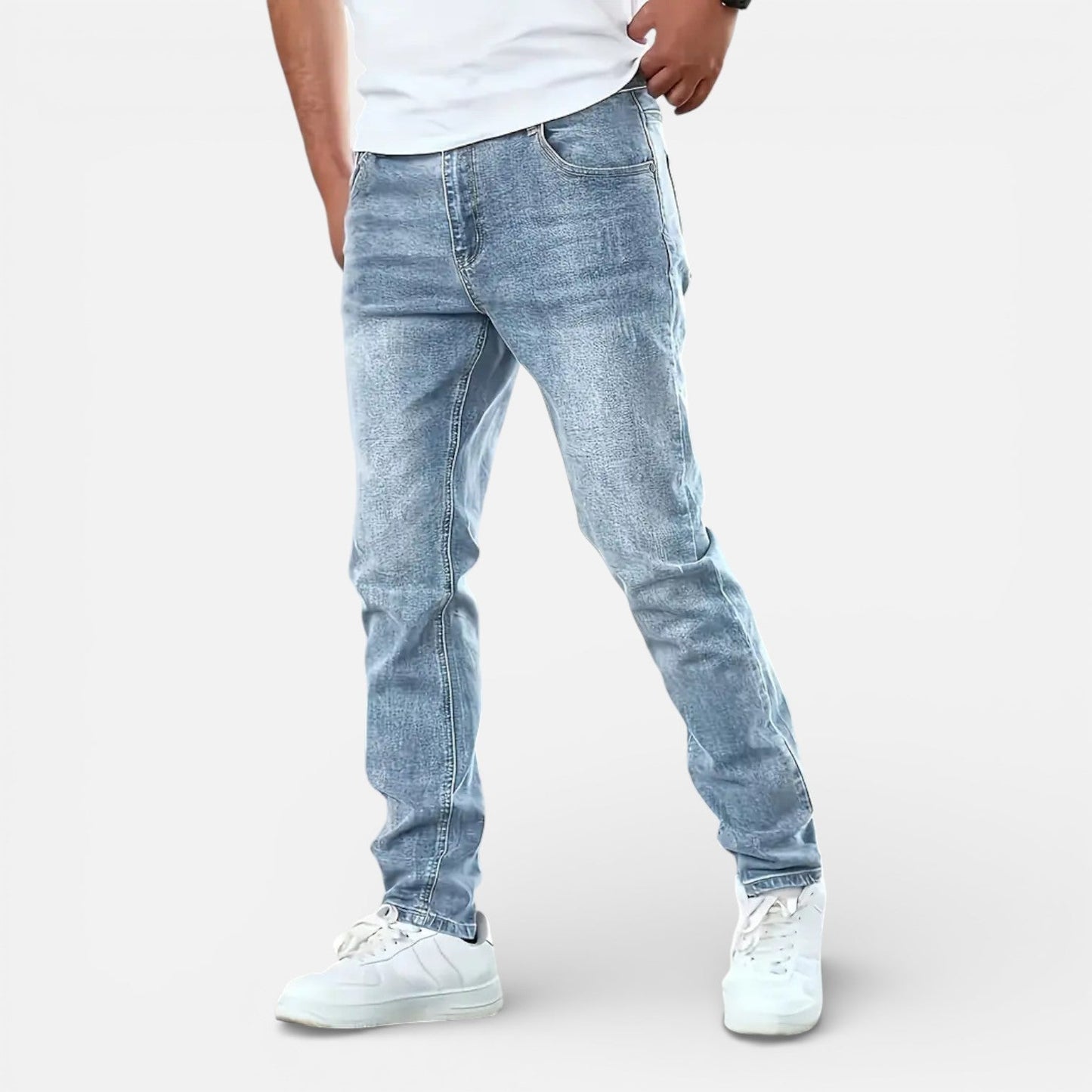 Maison Aurelle - Men’s Jeans Stretch Cotton Comfortable Slim Fit 6