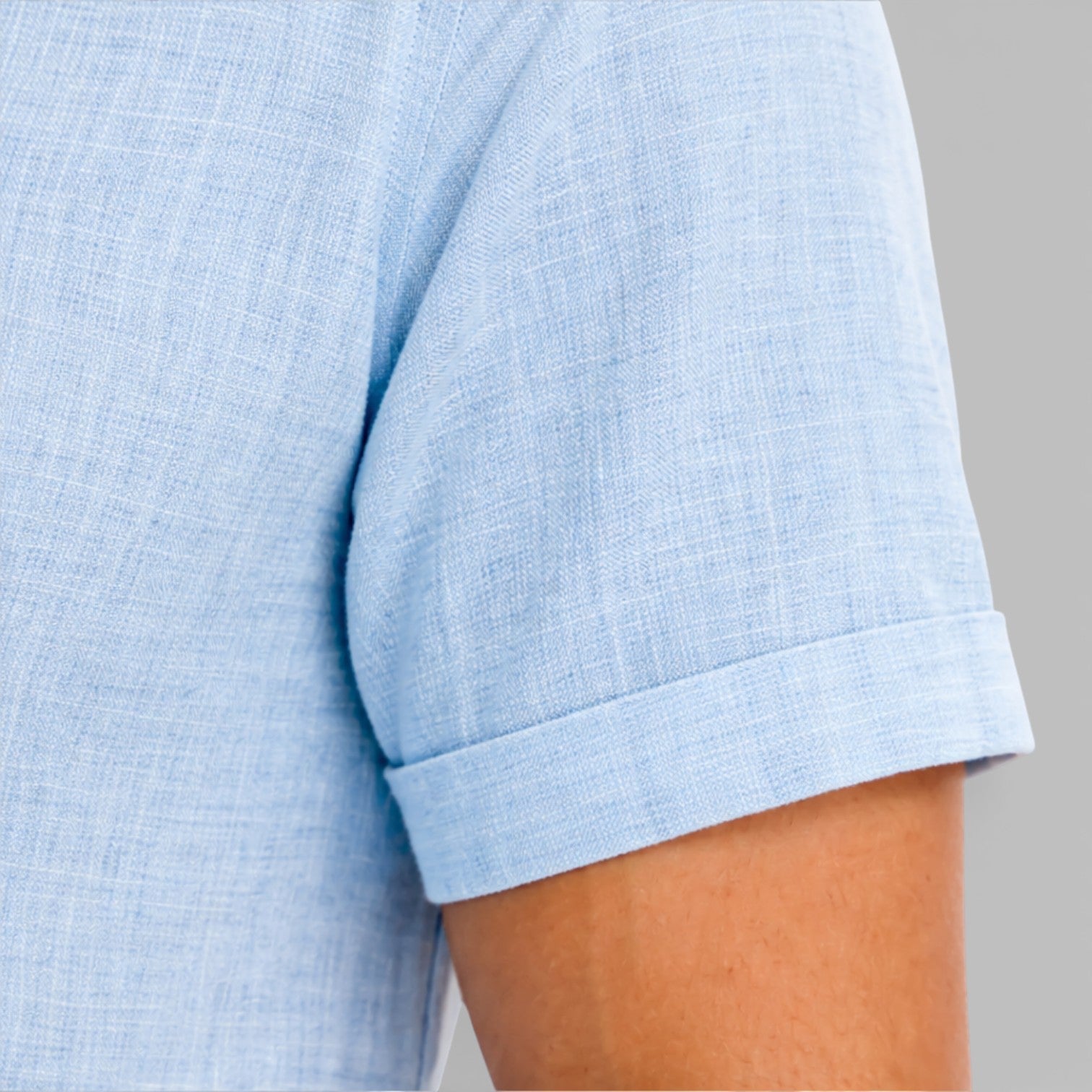 Maison Aurelle - Men’s Linen Cotton Henley Shirt Breathable Relaxed Fit 4