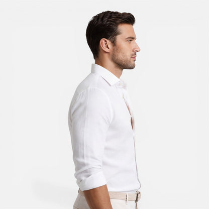 Maison Aurelle - Men’s Linen Shirt Breathable Slim Fit Elegant Design 4