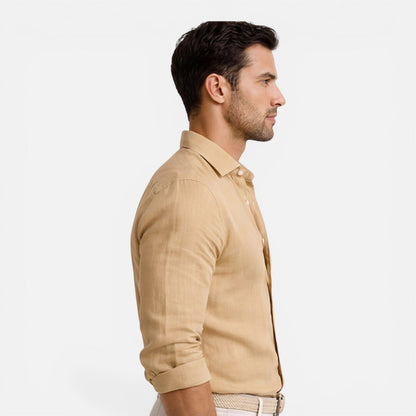 Maison Aurelle - Men’s Linen Shirt Breathable Slim Fit Elegant Design 7