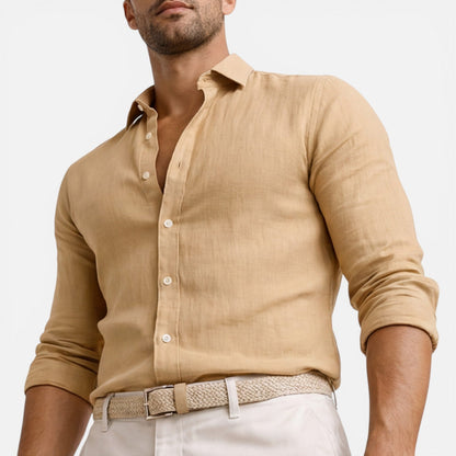 Maison Aurelle - Men’s Linen Shirt Breathable Slim Fit Elegant Design 8
