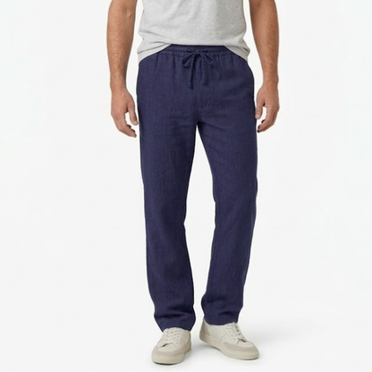 Maison Aurelle - Men’s Linen Trousers Breathable Comfortable Casual Fit 0
