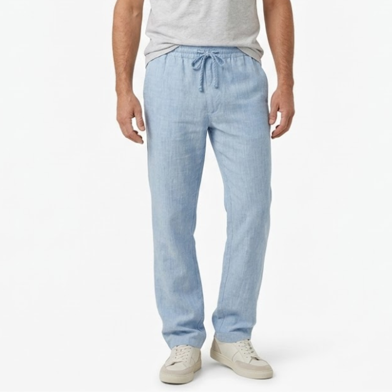 Maison Aurelle - Men’s Linen Trousers Breathable Comfortable Casual Fit 1