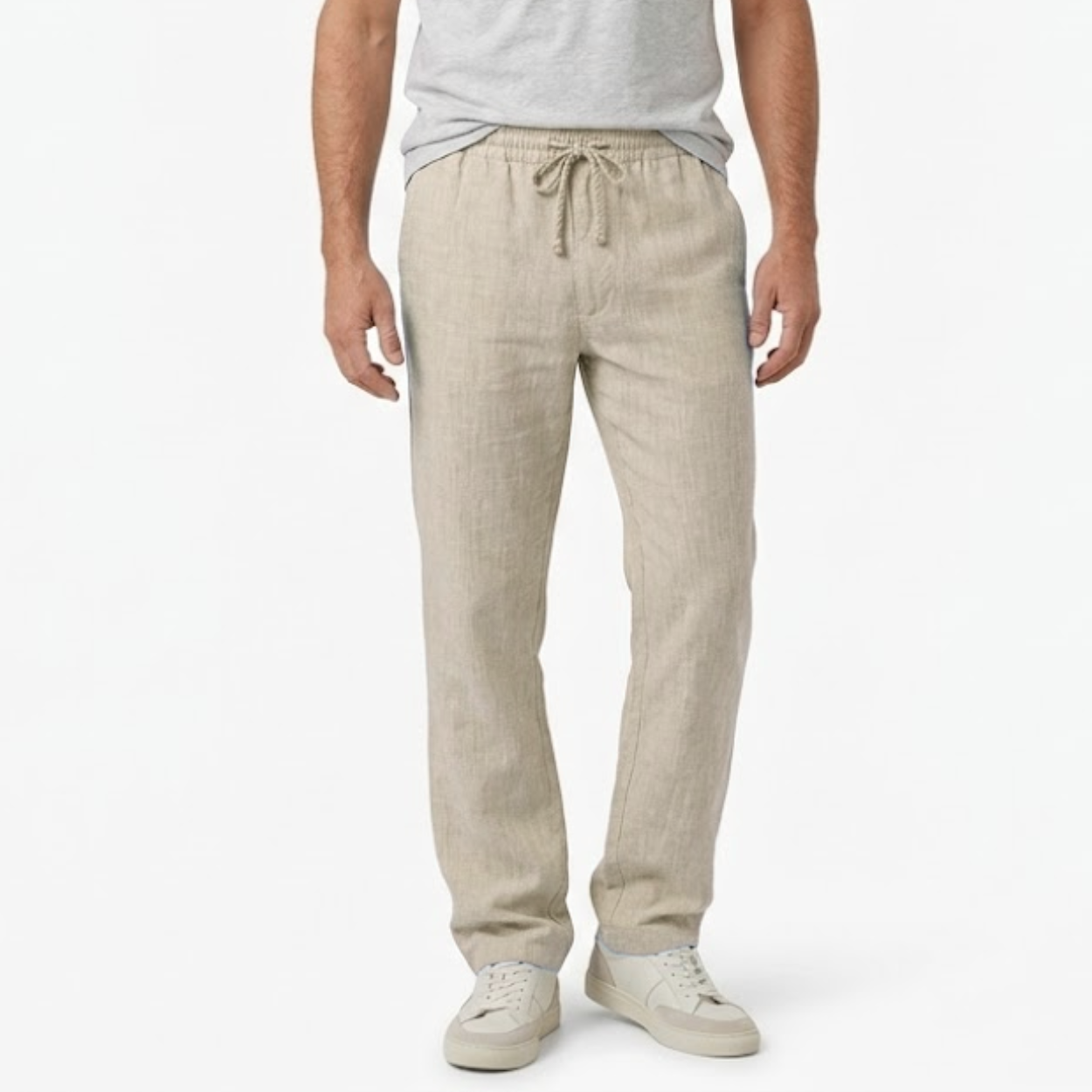 Maison Aurelle - Men’s Linen Trousers Breathable Comfortable Casual Fit 6