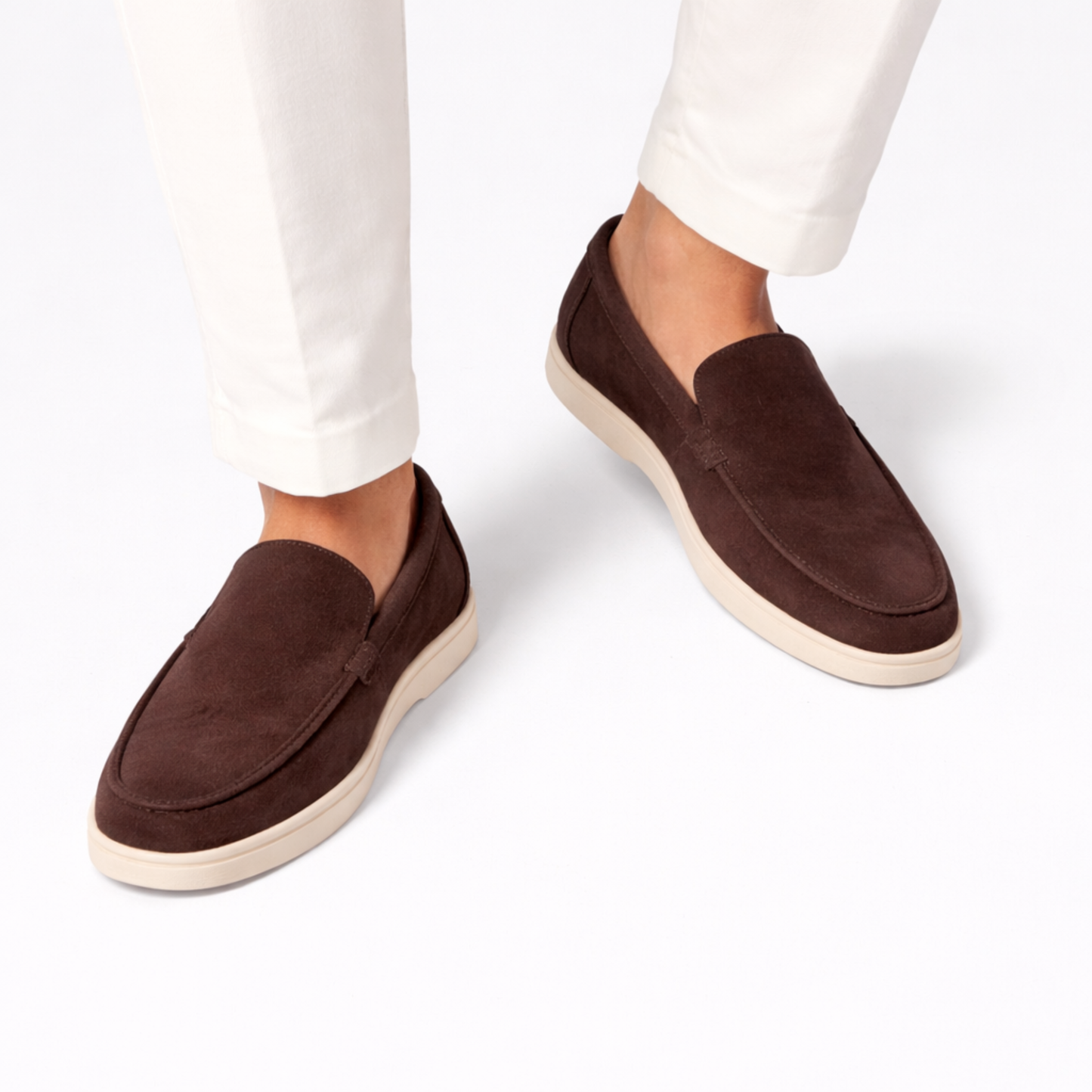 Maison Aurelle - Men’s Loafers Leather Comfortable Slip-On Classic Brown 1