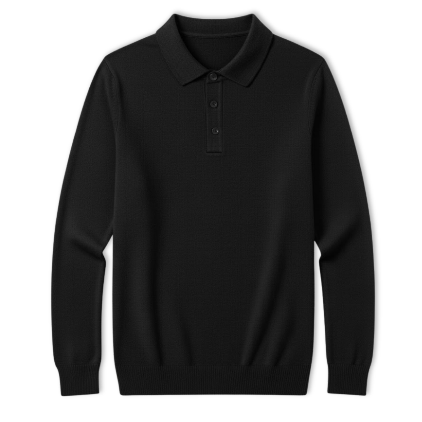Maison Aurelle - Men’s Long Sleeve Polo Shirt 100% Merino Wool Classic Fit 5