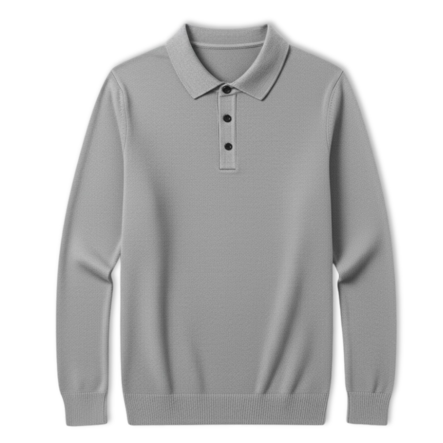 Maison Aurelle - Men’s Long Sleeve Polo Shirt 100% Merino Wool Classic Fit 7